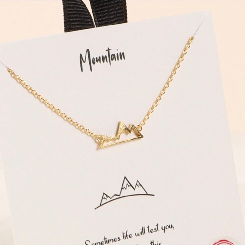 18K Gold Dipped Mountain Charm Necklace